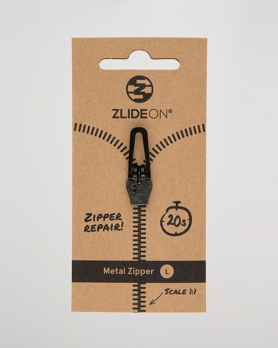 ZlideOn Normal Metal Zipper Black L – Zwart