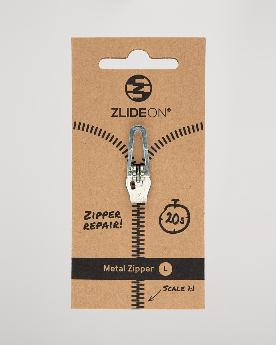 ZlideOn Normal Metal Zipper Silver L – Zilver