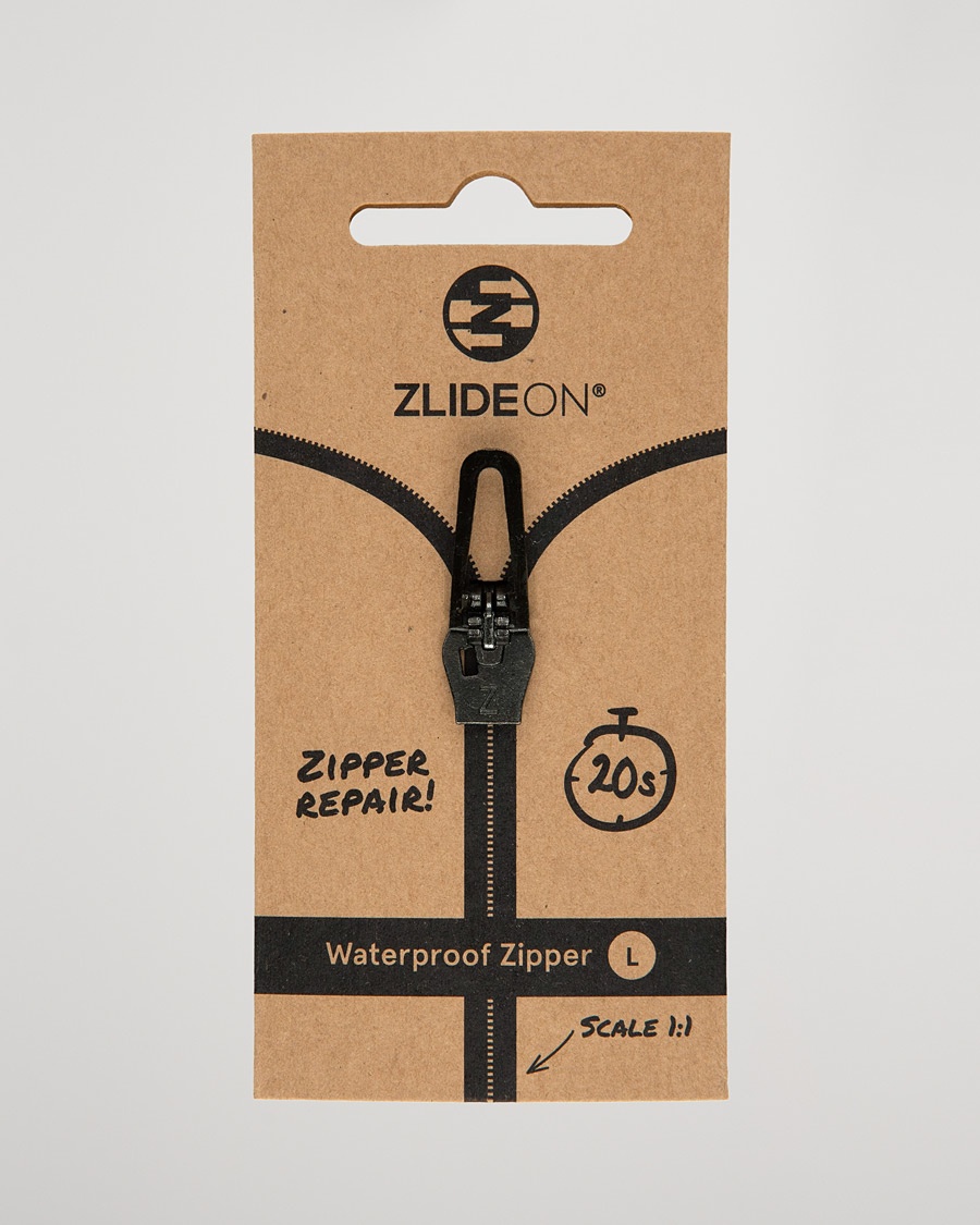 ZlideOn Waterproof Zipper Black L – Zwart