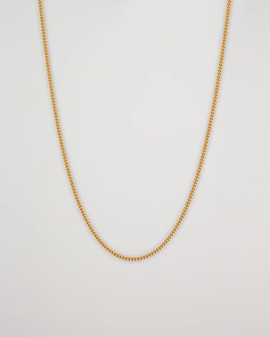  Curb Chain Slim Necklace Gold