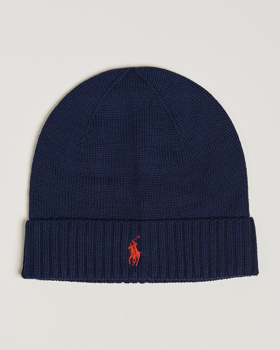 Polo Ralph Lauren Merino Beanie Hunter Navy – Blauw