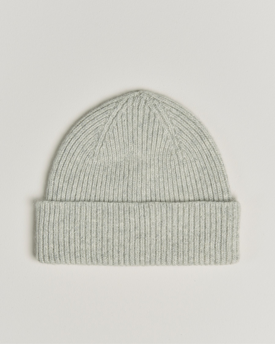Le Bonnet Lambswool/Caregora Beanie Silver – Grijs