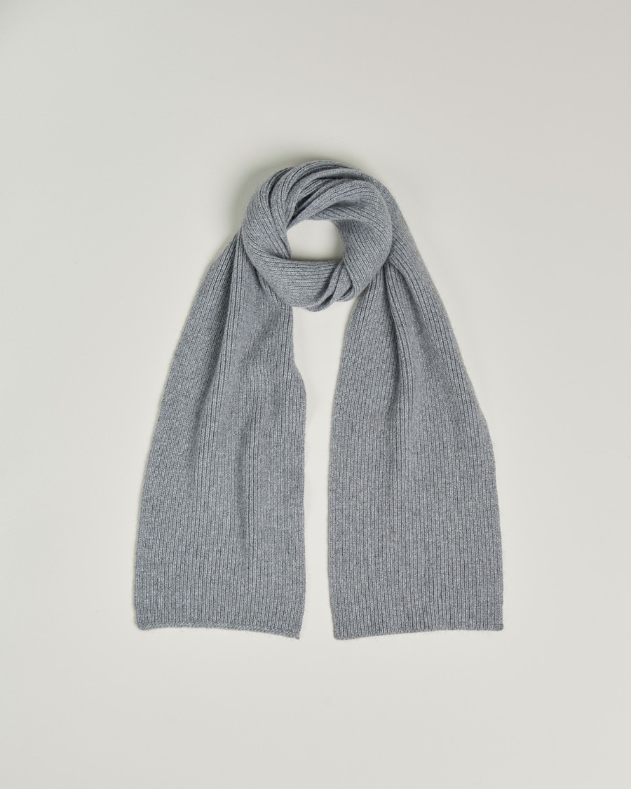 Le Bonnet Lambswool/Caregora Scarf Smoke – Grijs
