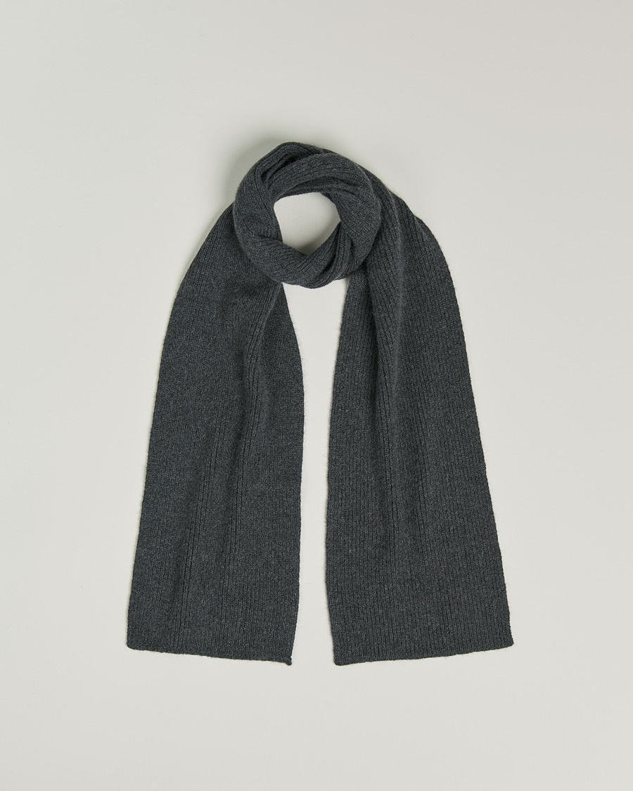 Le Bonnet Lambswool/Caregora Scarf Graphite – Grijs