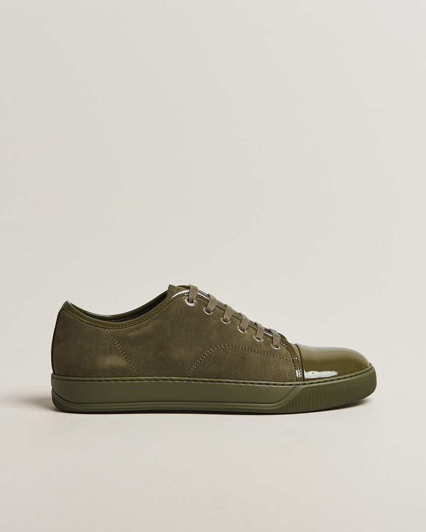 Lanvin Patent Cap Toe Sneaker Khaki – Groen