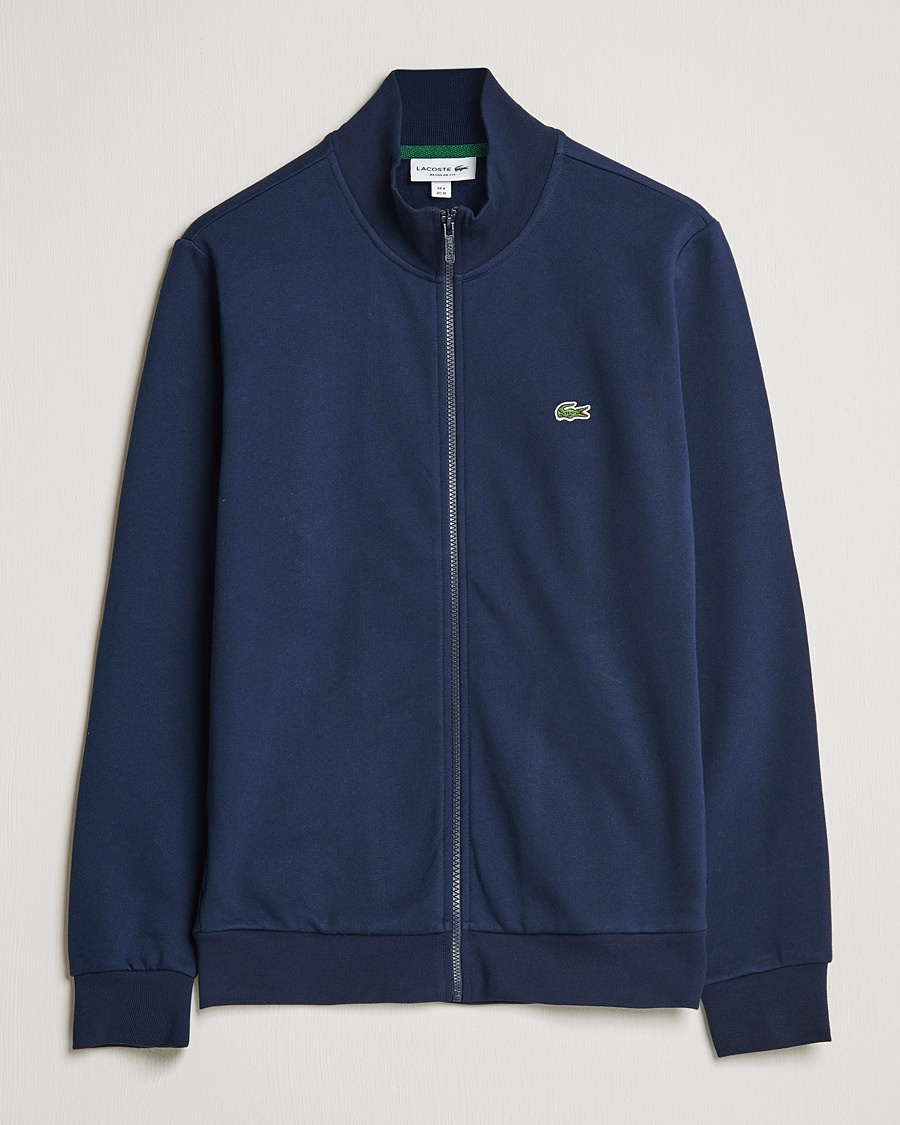 Lacoste Full Zip Sweater Navy – Blauw