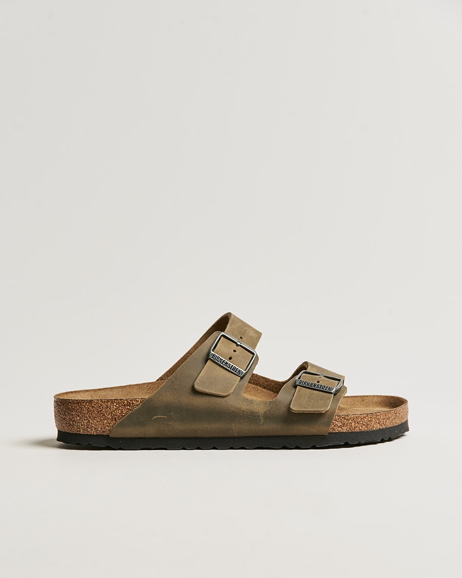BIRKENSTOCK Arizona Soft Footbed Faded Khaki Oiled Leather – Groen