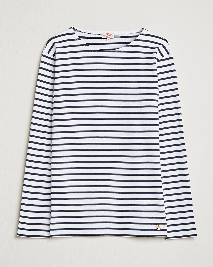  Houat Héritage Stripe Long Sleeve T-Shirt White/Navy