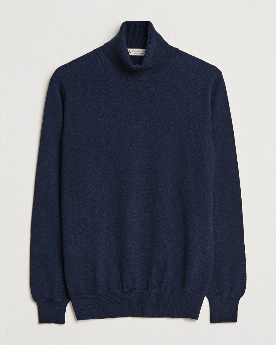 Piacenza Cashmere Cashmere Rollneck Sweater Navy – Blauw