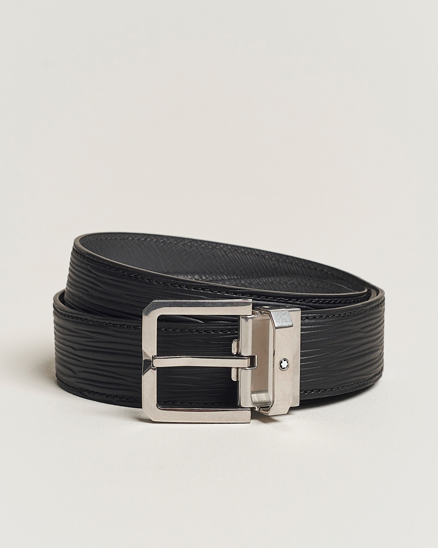 Montblanc 35mm Leather Belt Black – Zwart