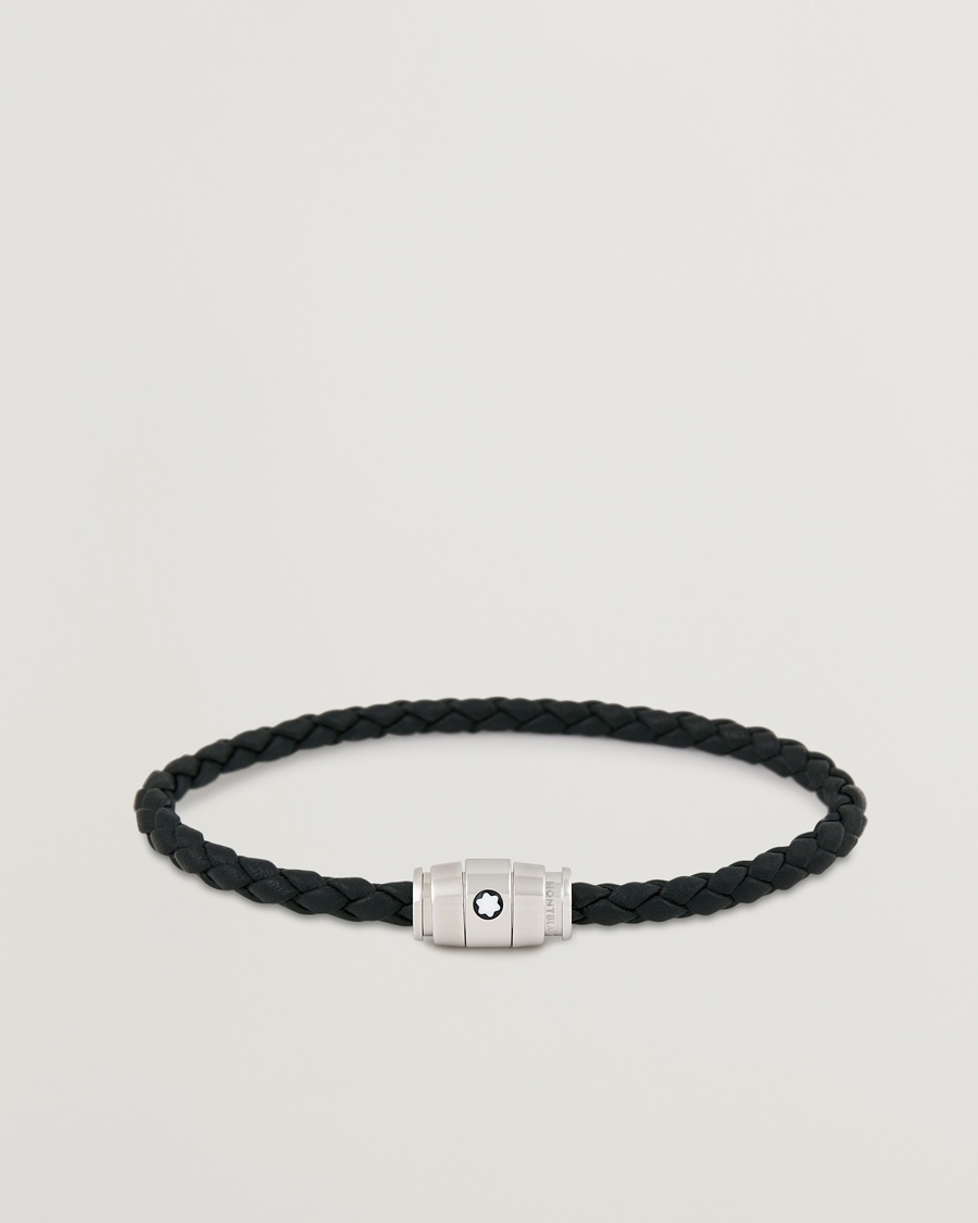 Heren | Accessoires | Montblanc | Bracelet Steel 3 Rings Leather Black