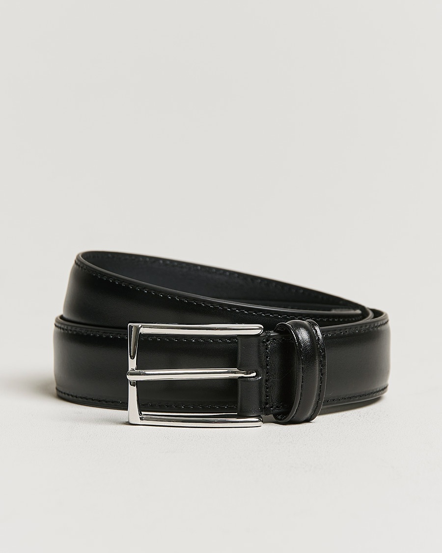 Anderson's Leather Suit Belt 3 cm Black – Zwart