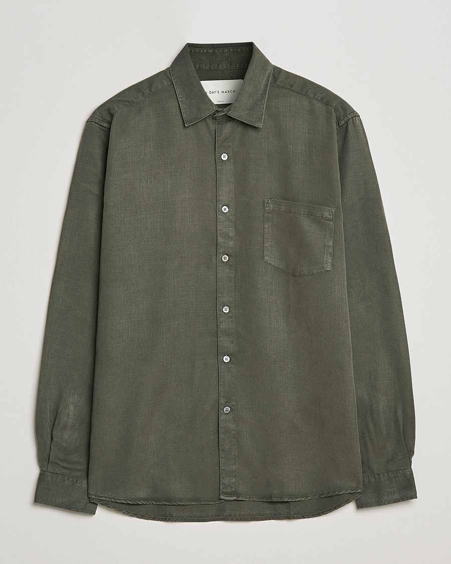 A Day's March Daintree Lyocell Shirt Olive – Groen