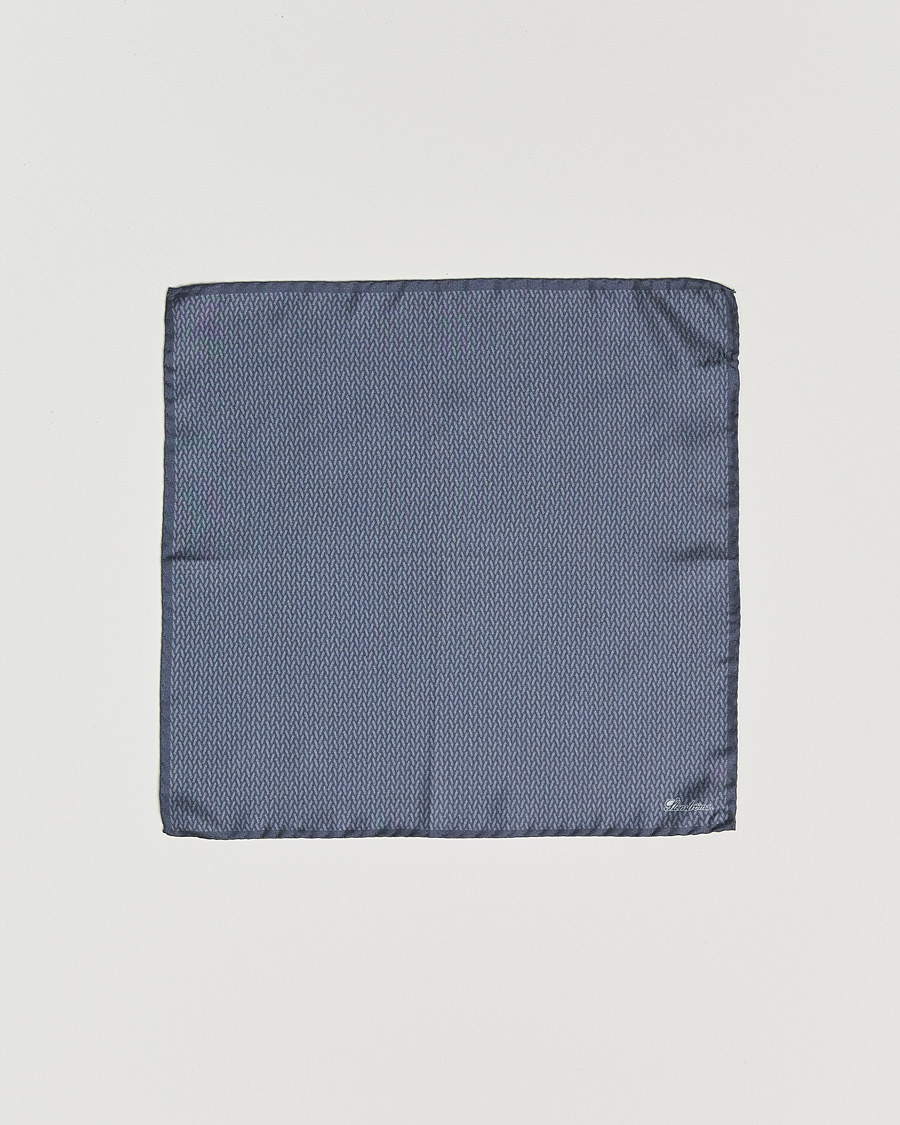 Stenströms Silk Handkerchief Mid Grey – Grijs