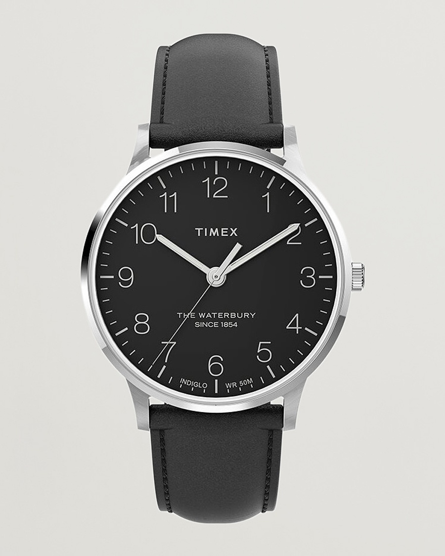 Timex Waterbury Classic 40mm Black Dial – Zwart
