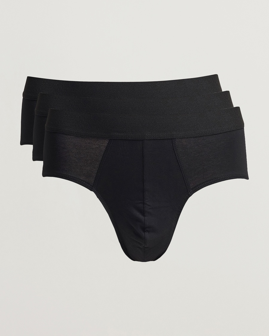 Bread & Boxers 3-Pack Brief Black – Zwart