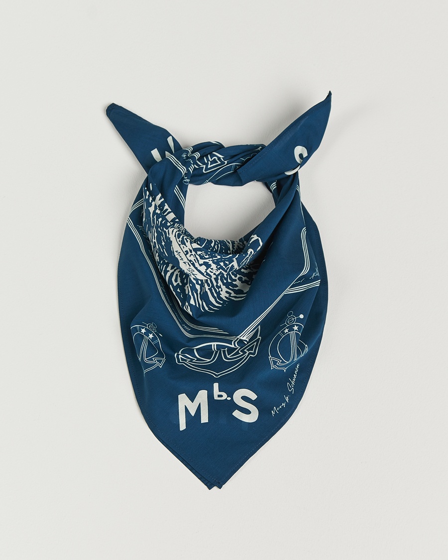 Merz b. Schwanen Merz b. SchwanenCotton BandanaInk Blue – Blauw