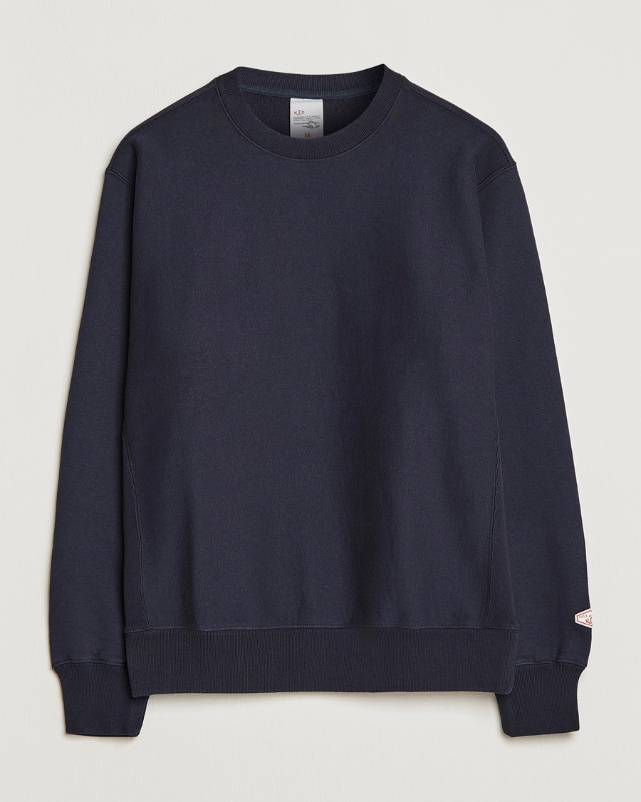 Nudie Jeans Hasse Crew Neck Sweatshirt Navy – Blauw
