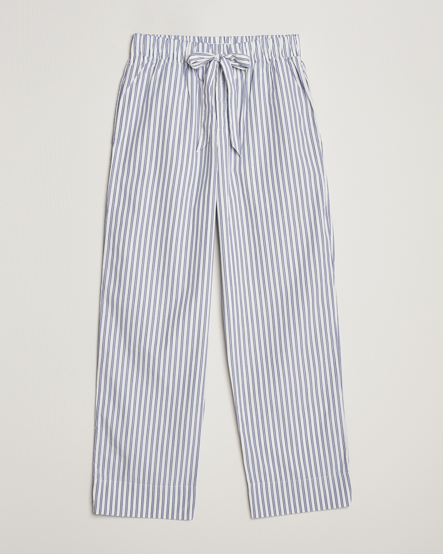 Tekla Poplin Pyjama Pants Skagen Stripes – Blauw