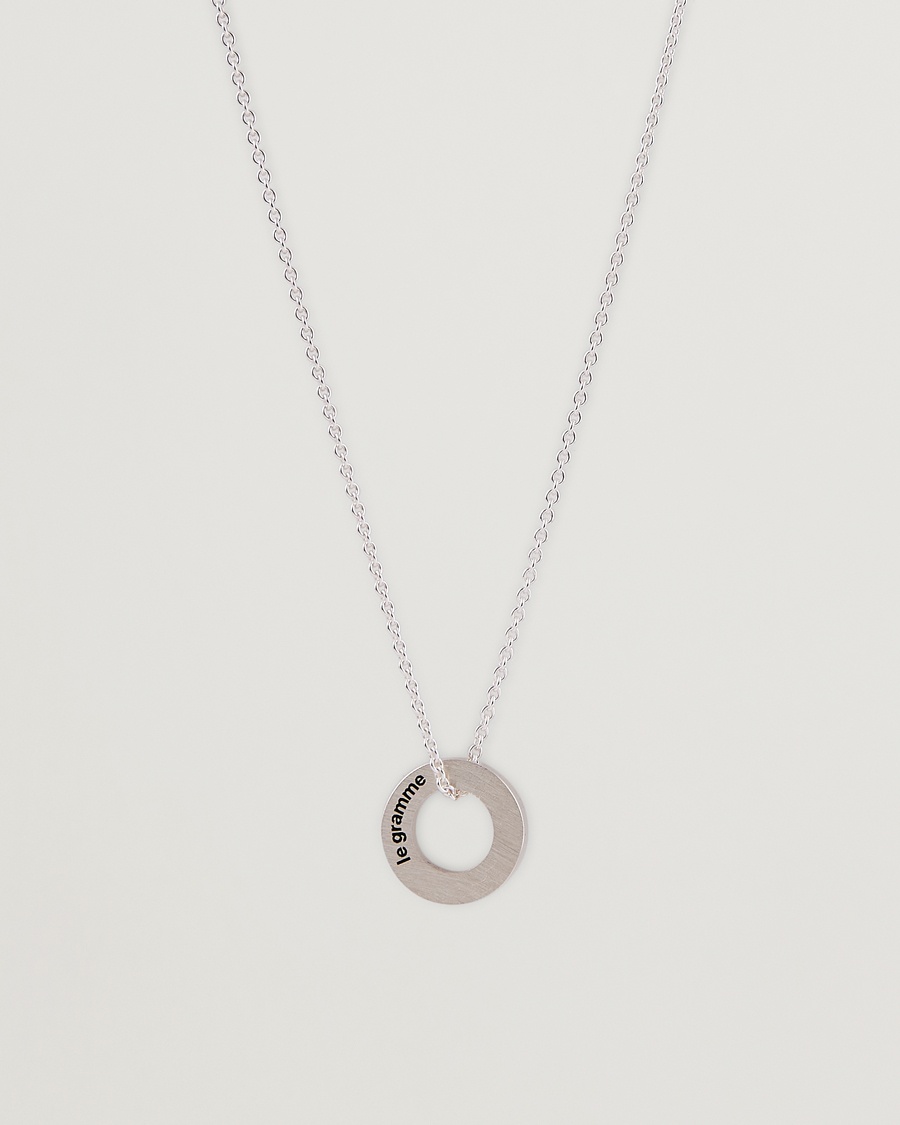 LE GRAMME Circle Necklace Le 1.1 Sterling Silver – Zilver