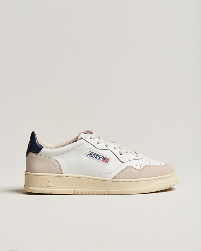 Heren | Sneakers | Autry | Medalist Low Leather/Suede Sneaker White/Blue