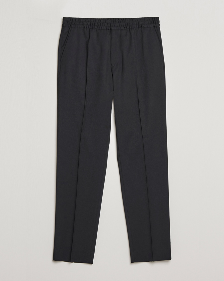 Filippa K Theo Relaxed Wool Trousers Black – Zwart