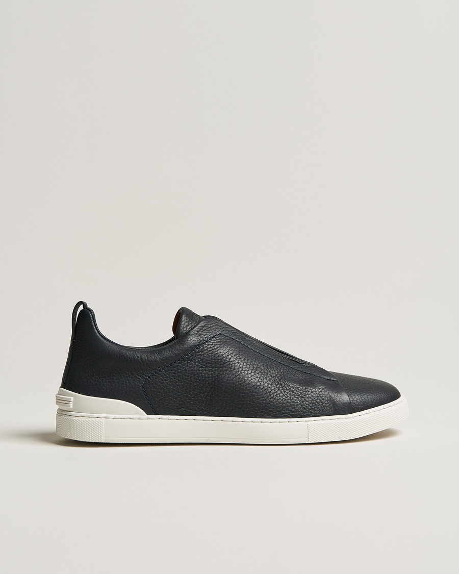  Triple Stitch Sneakers Navy Deerskin