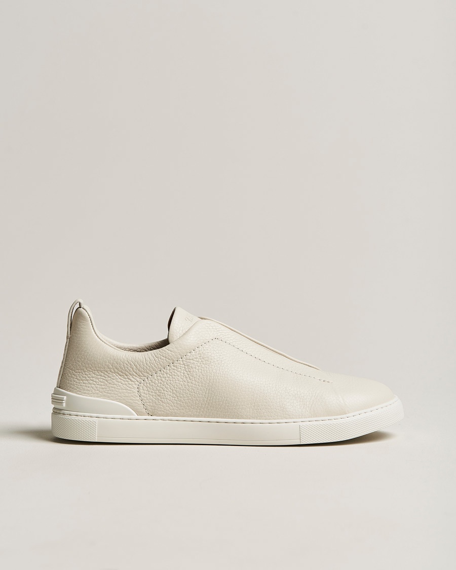 Heren | | Zegna | Triple Stitch Sneakers White Deerskin