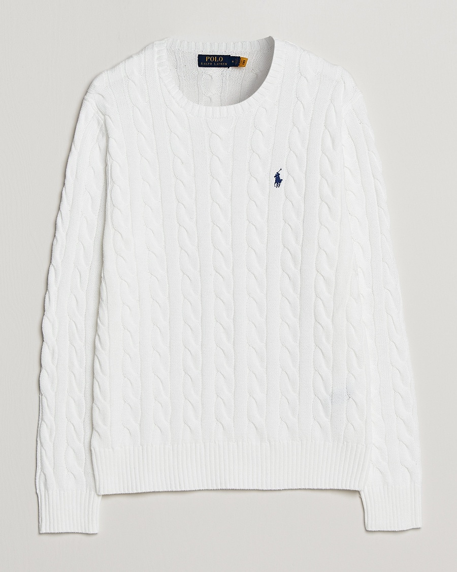 Polo Ralph Lauren Cotton Cable Pullover White – Wit