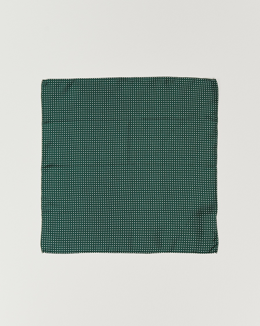 Amanda Christensen Handkerchief Dot Silk Bottle Green – Groen