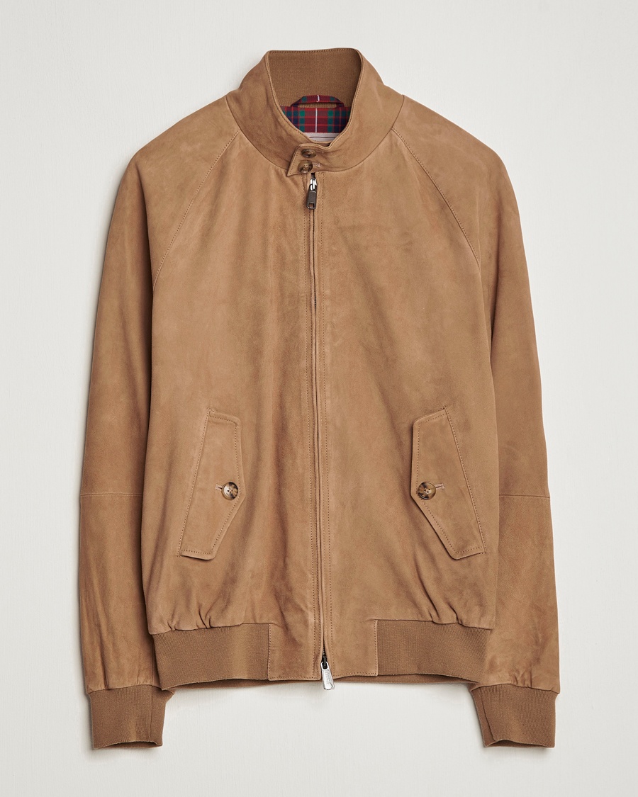 Baracuta G9 Suede Jacket Tobacco – Bruin