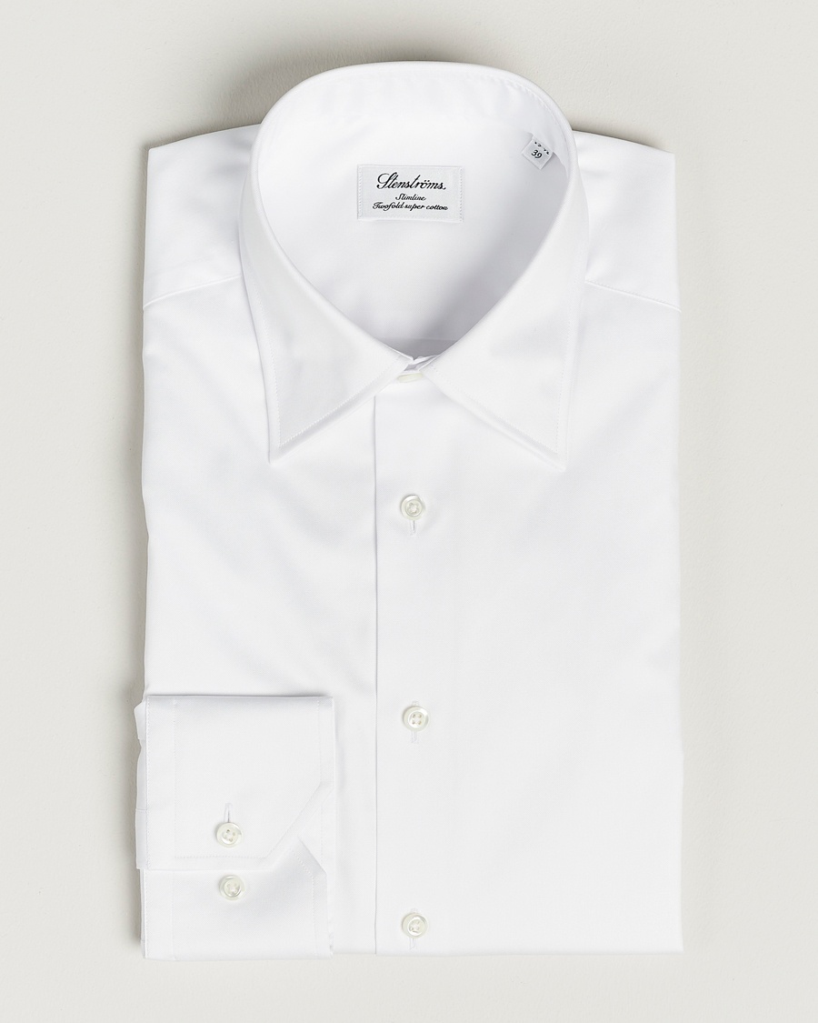 Heren | | Stenströms | Slimline Kent Collar Shirt White