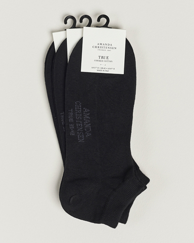 Heren | Amanda Christensen | Amanda Christensen | 3-Pack True Cotton Sneaker Socks Black