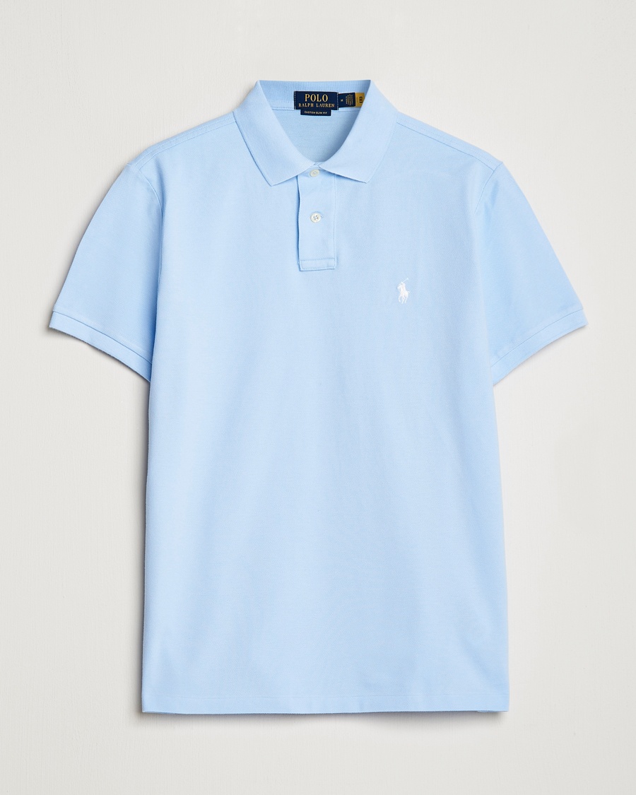 Polo Ralph Lauren Custom Slim Fit Polo Office Blue – Blauw