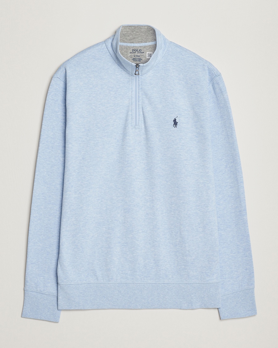 Polo Ralph Lauren Tech Double Knit Half Zip Office Blue Heather – Blauw