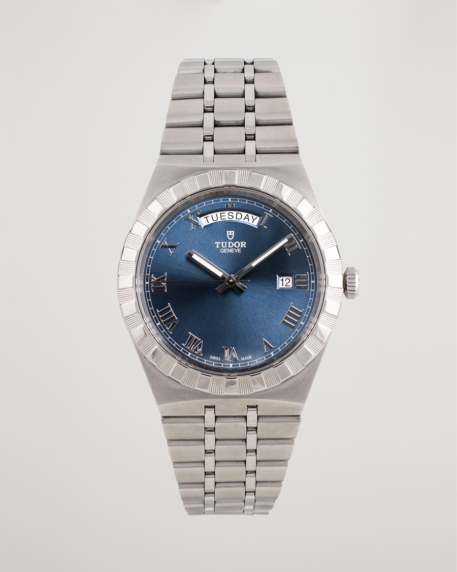 Tudor Pre-Owned Royal Date Day 28600-91060 Steel Blue – Blauw