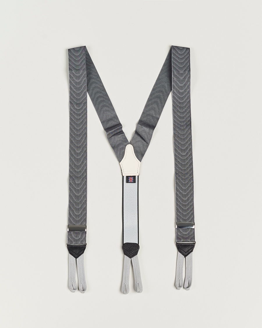 Heren | Accessoires | Albert Thurston | Moiré Braces 40mm Grey