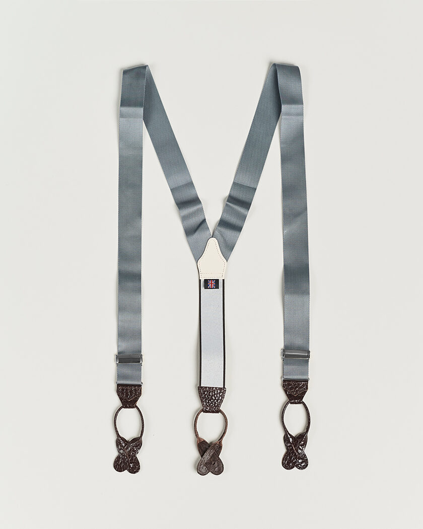 Albert Thurston Elastic Ribbed Rigid Braces 35mm Dove Grey – Grijs