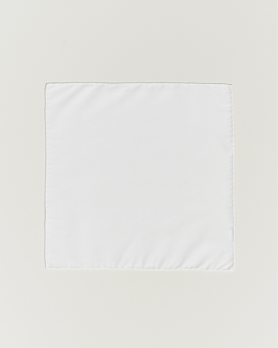 Eton Signature Twill Pocket Square White – Wit