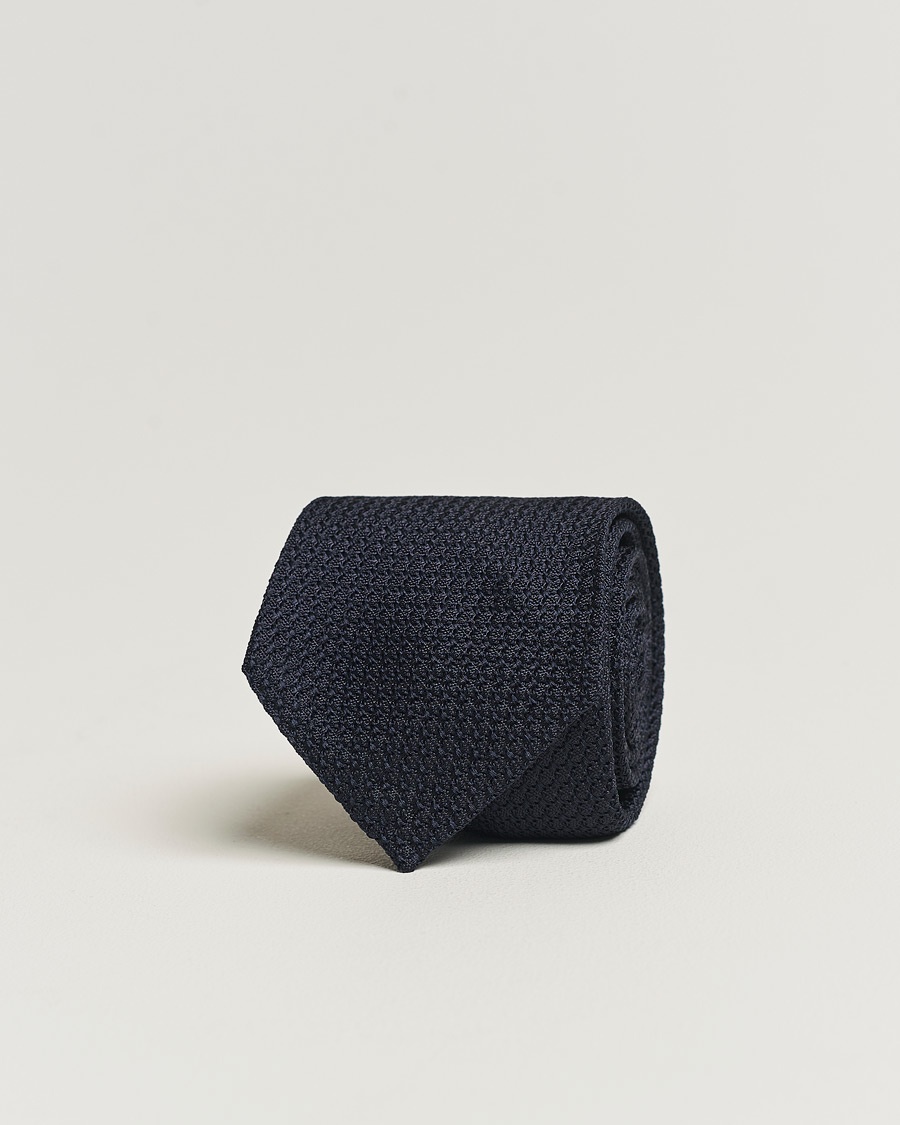 Eton Grenadine Tie Dark Blue – Blauw