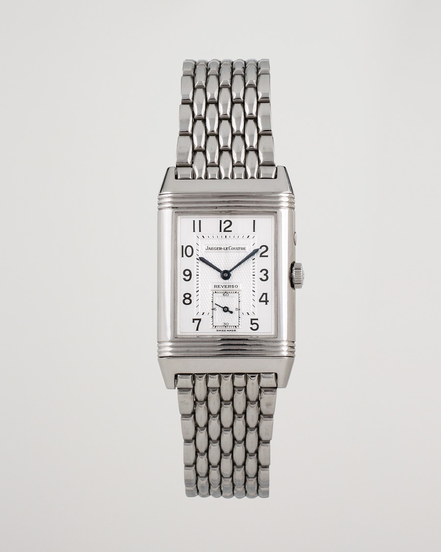 Jaeger-LeCoultre Pre-Owned Reverso Duoface 270.8.54 Steel Silver Black – Zwart
