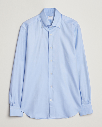 Heren | Mazzarelli | Mazzarelli | Soft Button Down Twill Shirt Light Blue