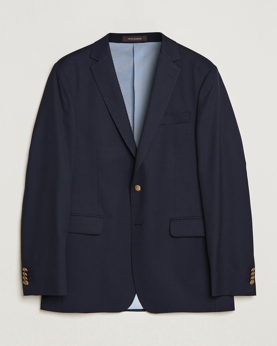 Heren | | Oscar Jacobson | John Club Wool Blazer Navy