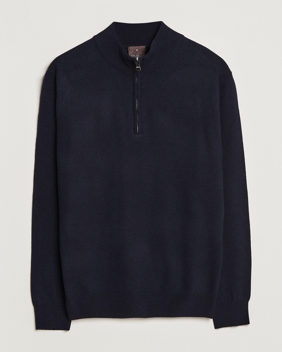 Heren | Personal Classics | Oscar Jacobson | Patton Wool Half-Zip Navy