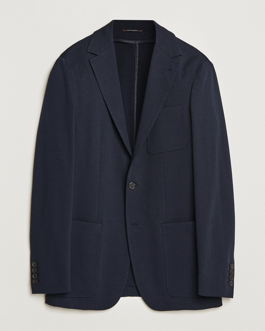 Canali Jersey Blazer Navy – Blauw