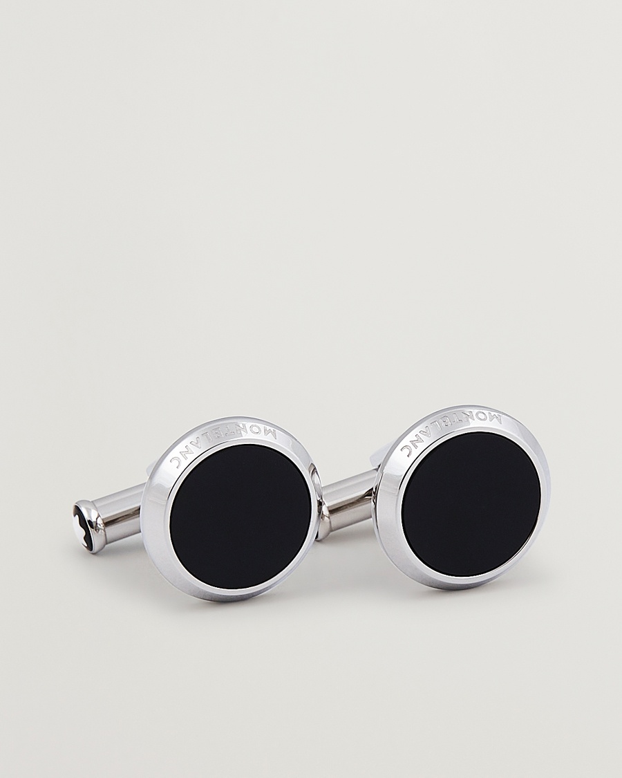 Montblanc Meisterstück Steel Cufflinks Black Onyx – Zwart