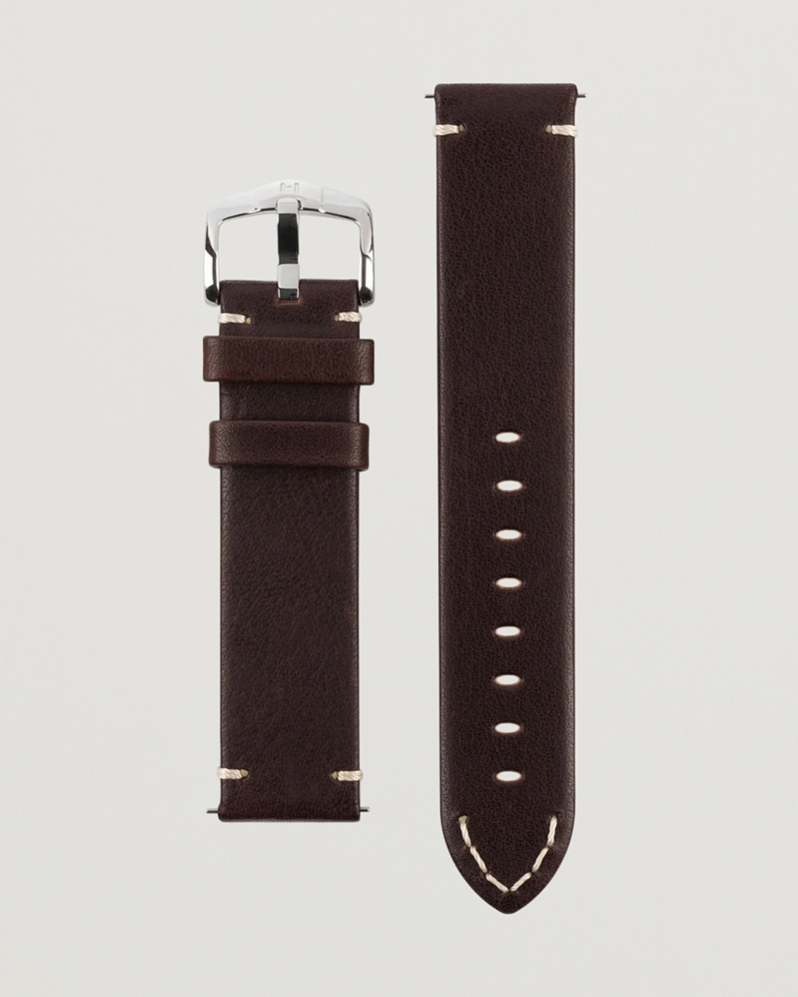 HIRSCH Ranger Retro Leather Watch Strap Brown – Bruin