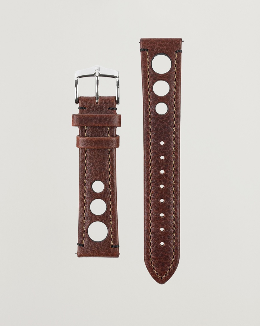 HIRSCH Rally Natural Leather Racing Watch Strap Brown – Bruin