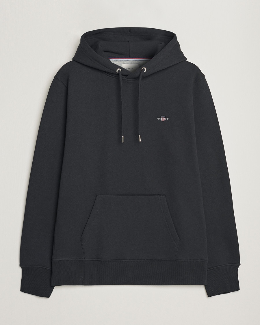 Gant Original Shield Logo Hoodie Black – Zwart