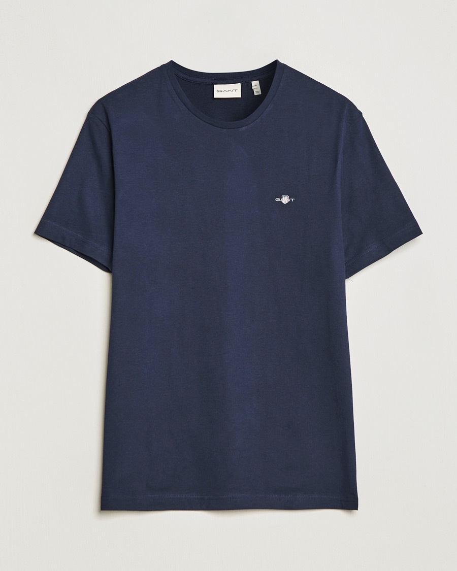 Gant The Original Solid T-Shirt Evening Blue – Blauw